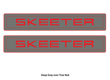 Dura-deck Skeeter ZXR eva foam trailer  pads in deep gray over true red