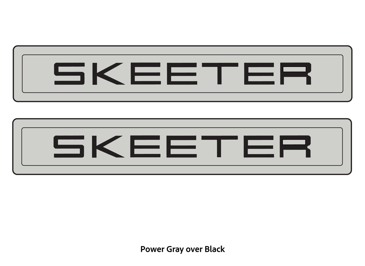 Dura-Deck Skeeter ZXR eva foam trailer pad set in power gray over black