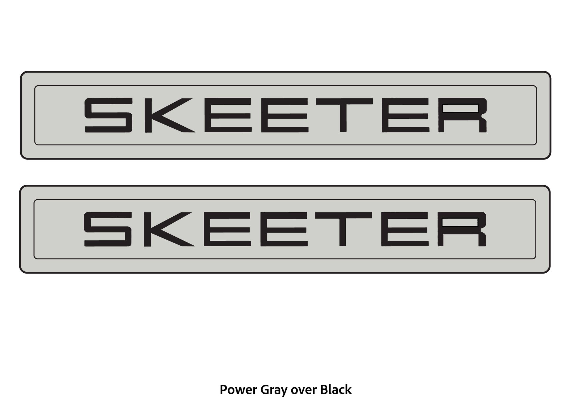 Dura-Deck Skeeter ZXR eva foam trailer pad set in power gray over black