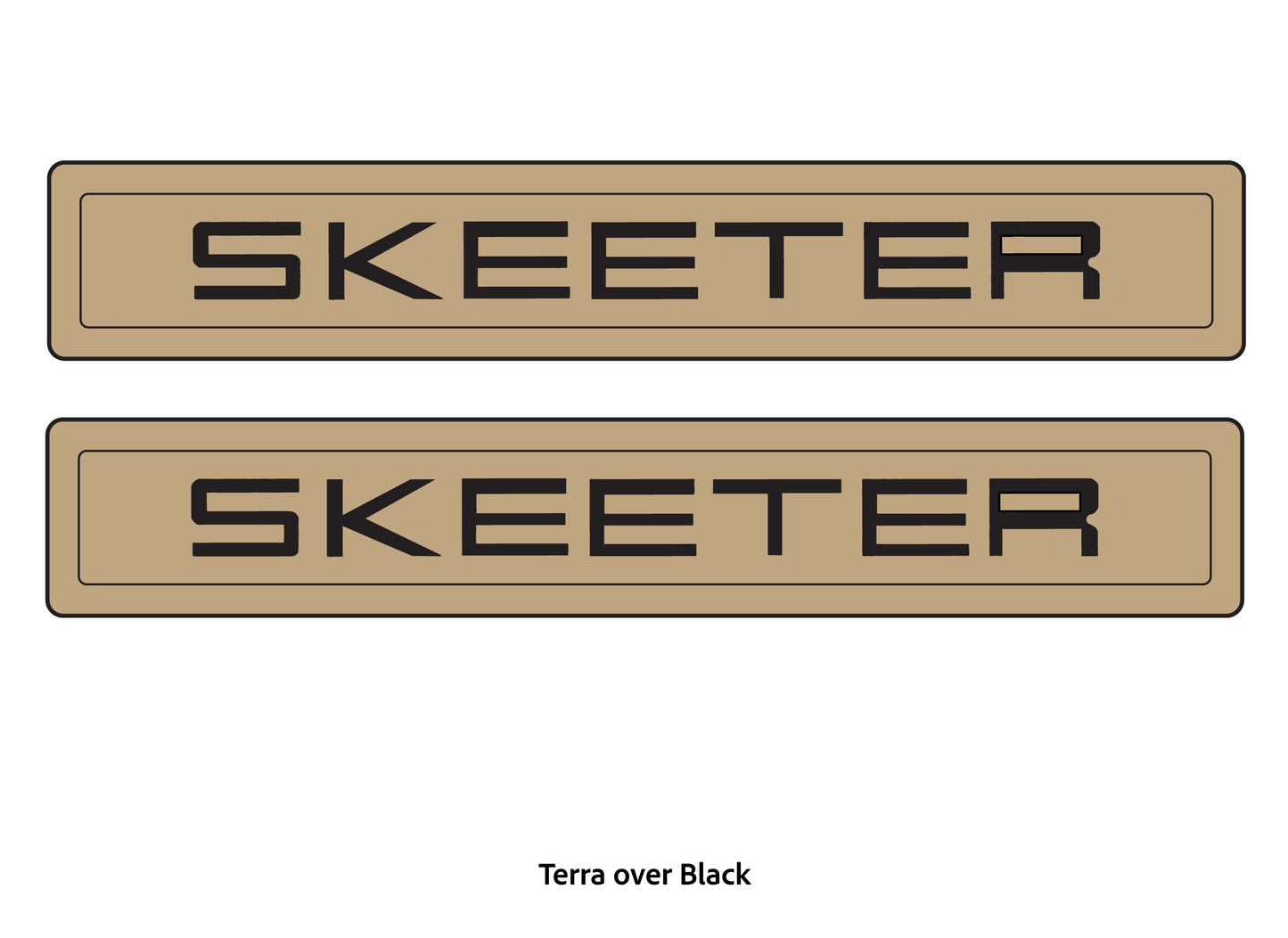 Dura-Deck Skeeter ZXR eva foam trailer pad set in terra over black