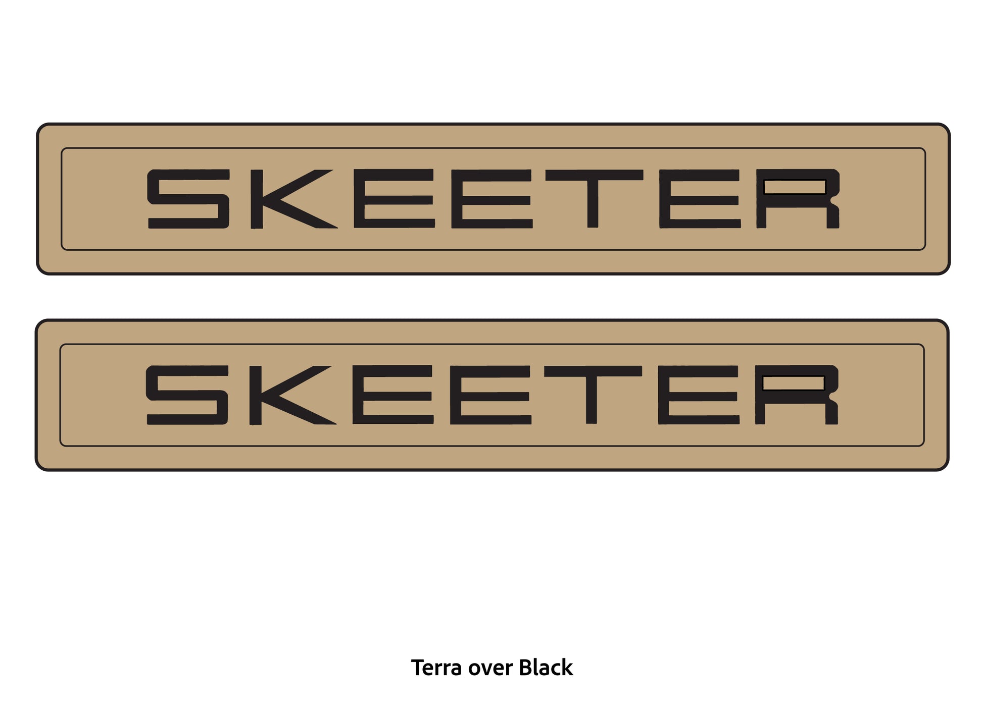 Dura-Deck Skeeter ZXR eva foam trailer pad set in terra over black