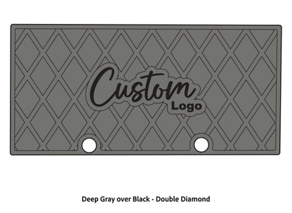 Dura-deck Ranger RT188 custom EVA foam bass boat flooring in deep gray over black double diamond pattern