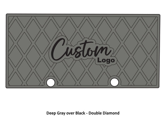 Dura-deck Ranger RT188 custom EVA foam bass boat flooring in deep gray over black double diamond pattern