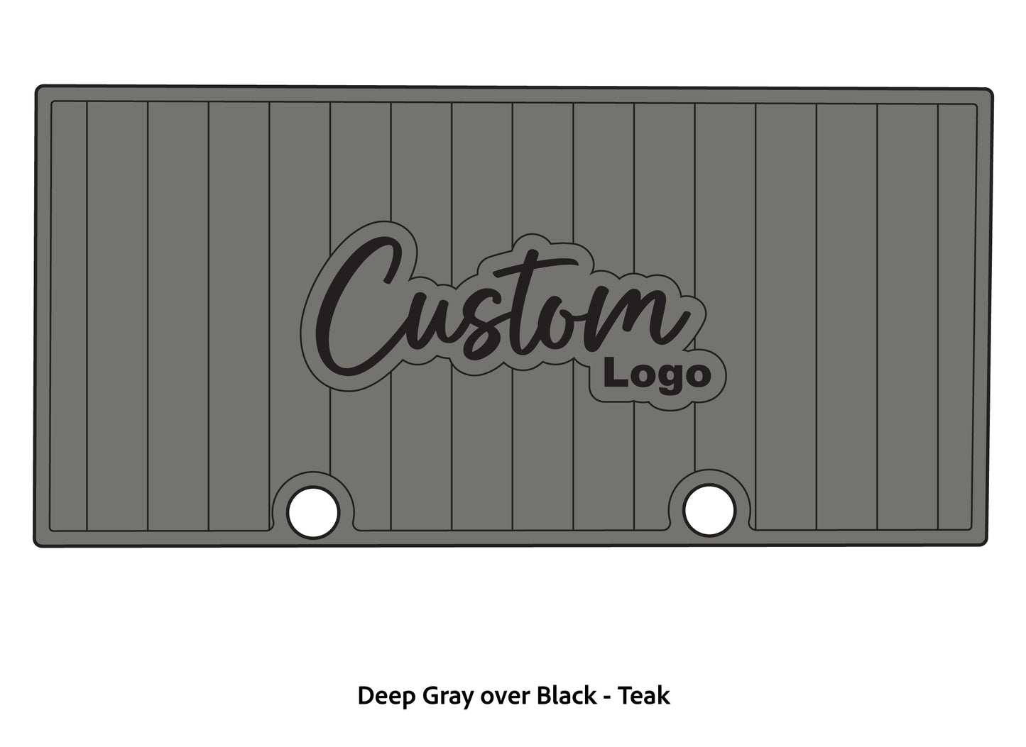 Dura-deck Ranger RT188 custom EVA foam bass boat flooring in deep gray over black teak pattern