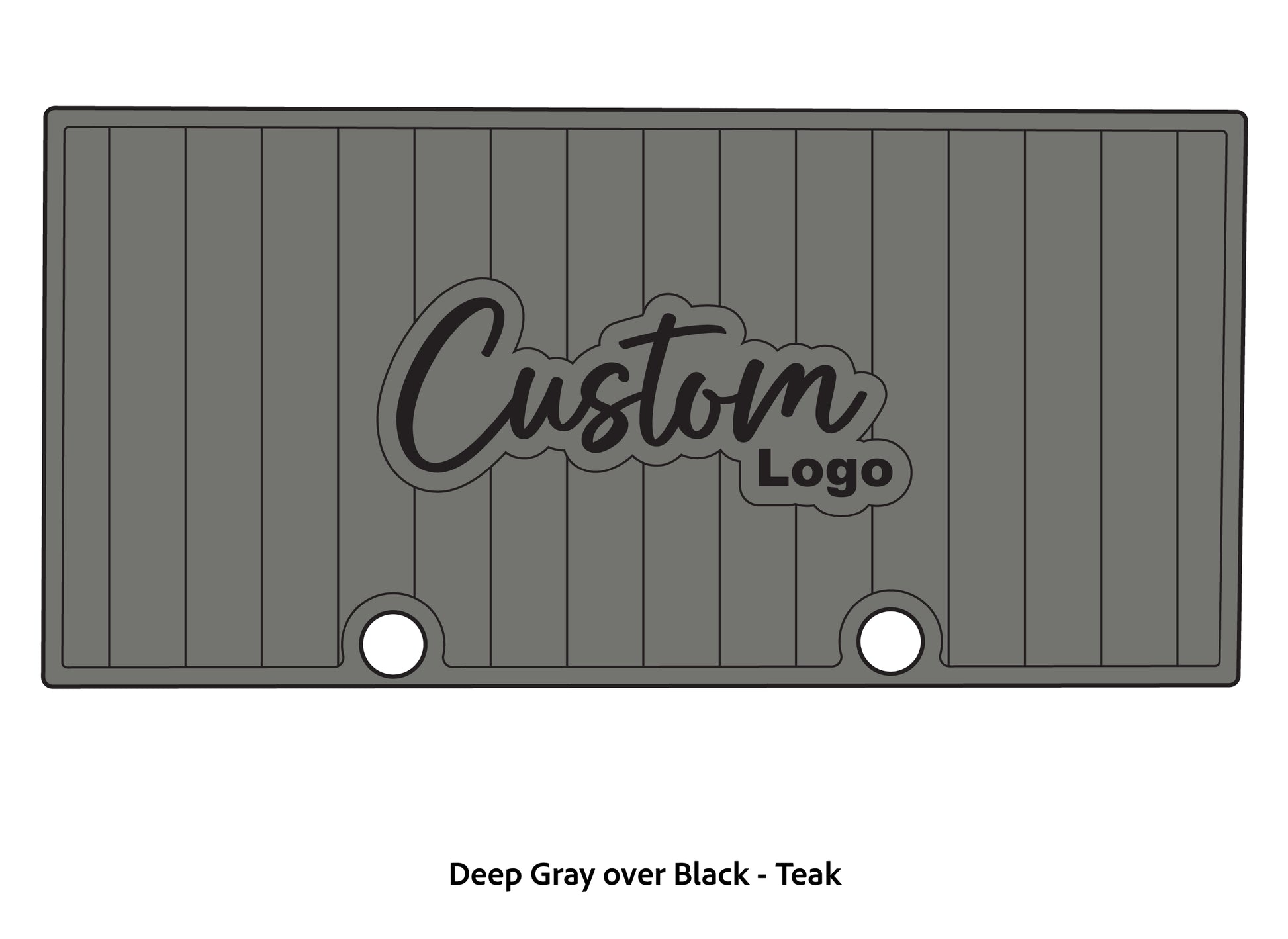 Dura-deck Ranger RT188 custom EVA foam bass boat flooring in deep gray over black teak pattern