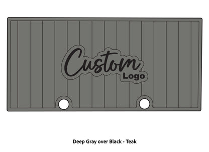 Dura-deck Ranger RT188 custom EVA foam bass boat flooring in deep gray over black teak pattern