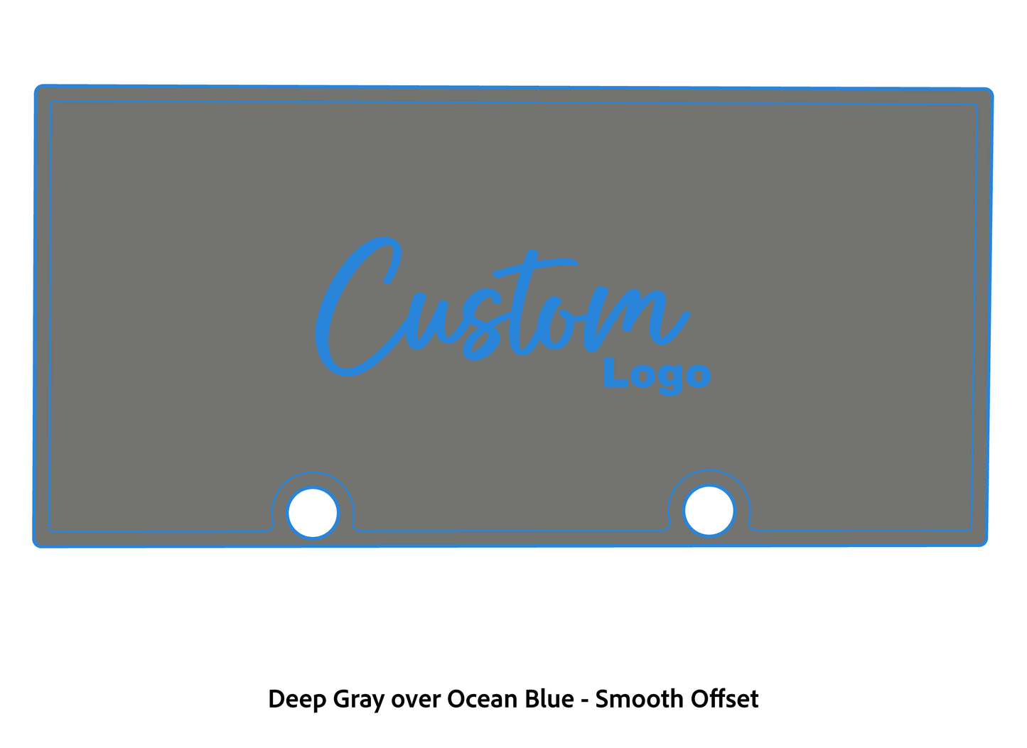 Dura-deck Ranger RT188 custom EVA foam bass boat flooring in deep gray over ocean blue smooth offset pattern