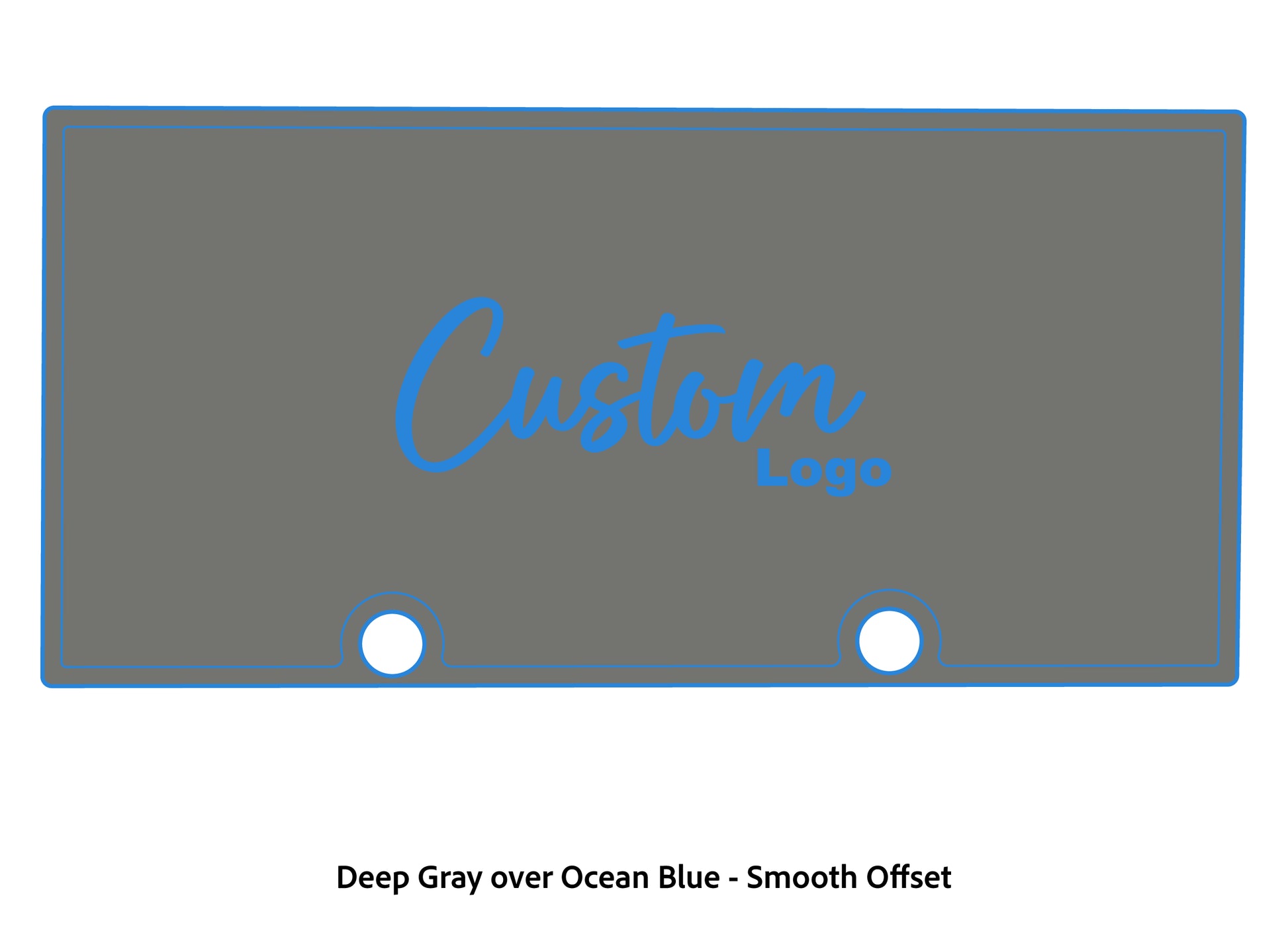 Dura-deck Ranger RT188 custom EVA foam bass boat flooring in deep gray over ocean blue smooth offset pattern