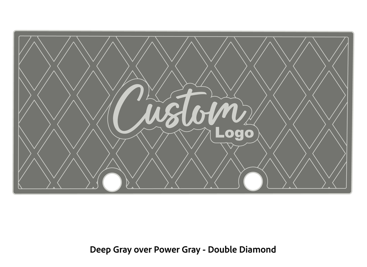 Dura-deck Ranger RT188 custom EVA foam bass boat flooring in deep gray over power gray double diamond pattern