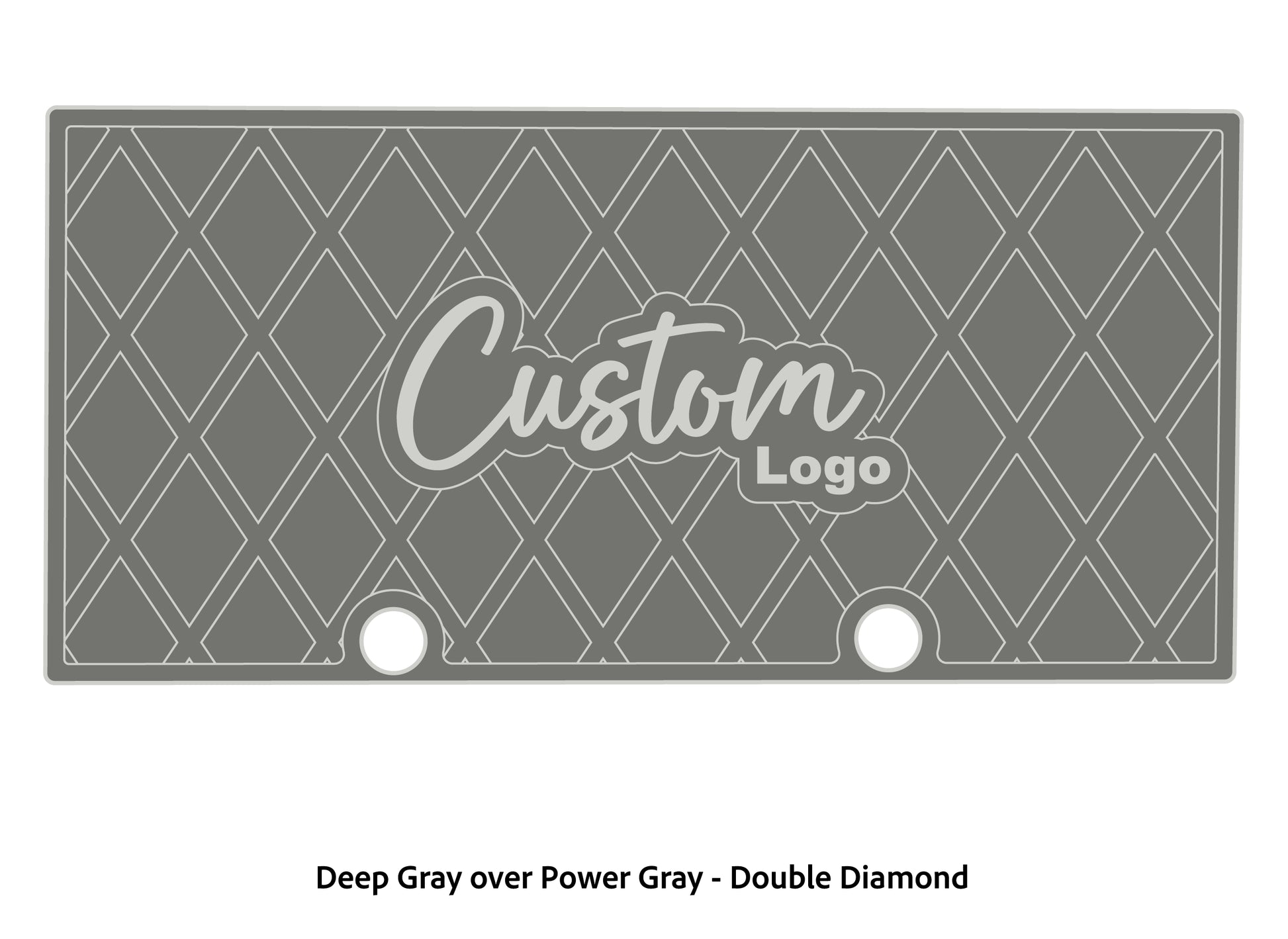 Dura-deck Ranger RT188 custom EVA foam bass boat flooring in deep gray over power gray double diamond pattern