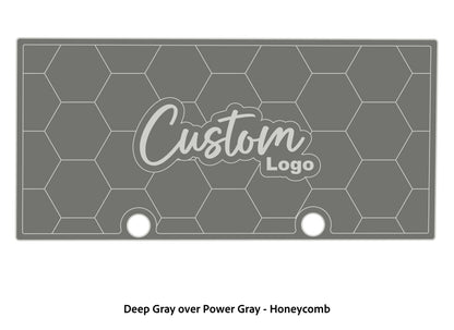Dura-deck Ranger RT188 custom EVA foam bass boat flooring in deep gray over power gray honeycomb pattern