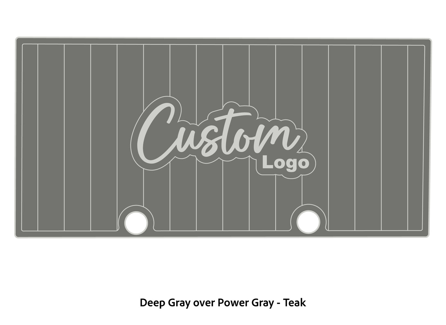 Dura-deck Ranger RT188 custom EVA foam bass boat flooring in deep gray over power gray teak pattern