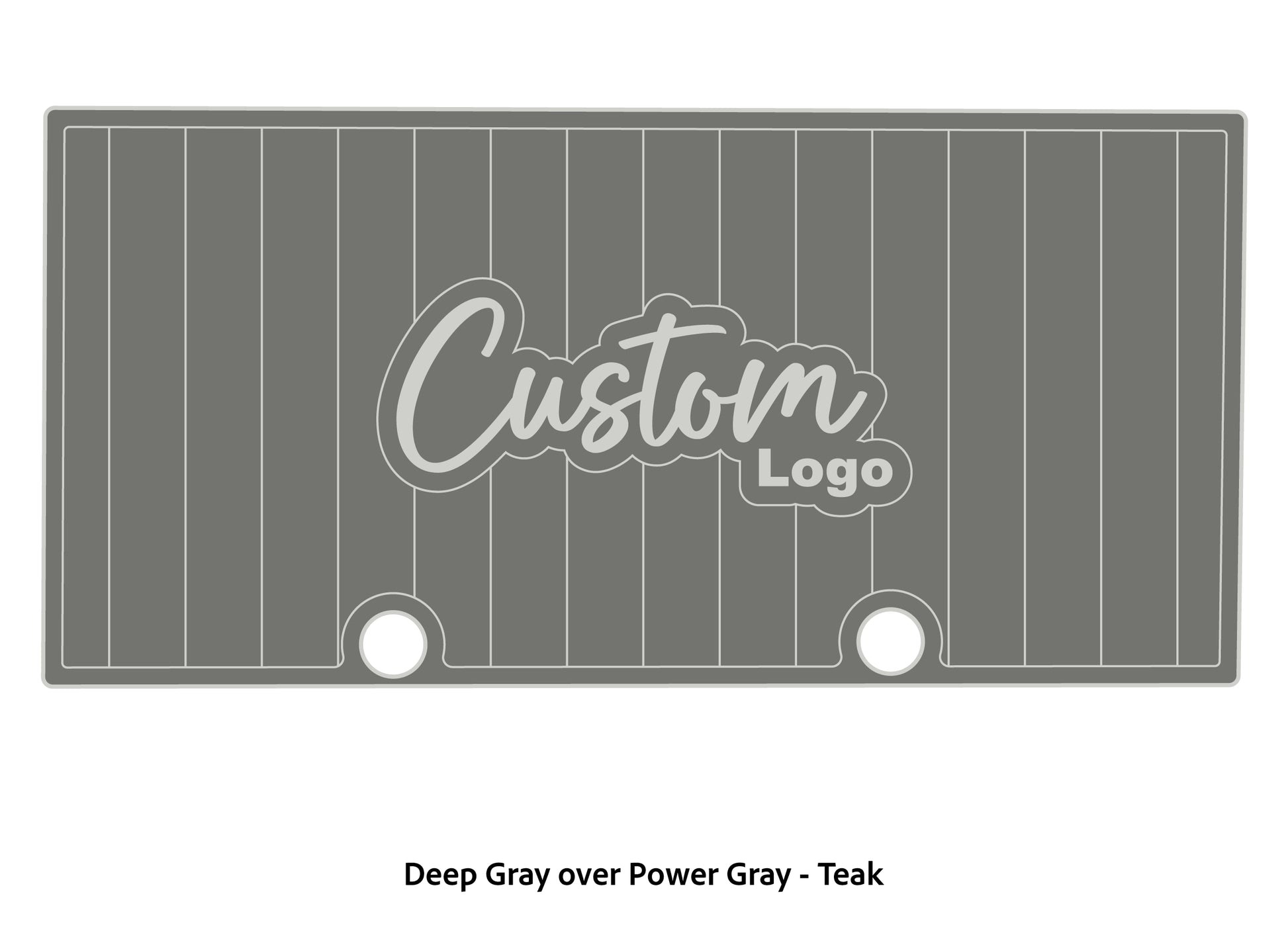 Dura-deck Ranger RT188 custom EVA foam bass boat flooring in deep gray over power gray teak pattern