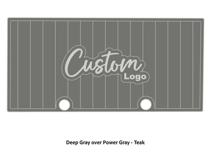 Dura-deck Ranger RT188 custom EVA foam bass boat flooring in deep gray over power gray teak pattern