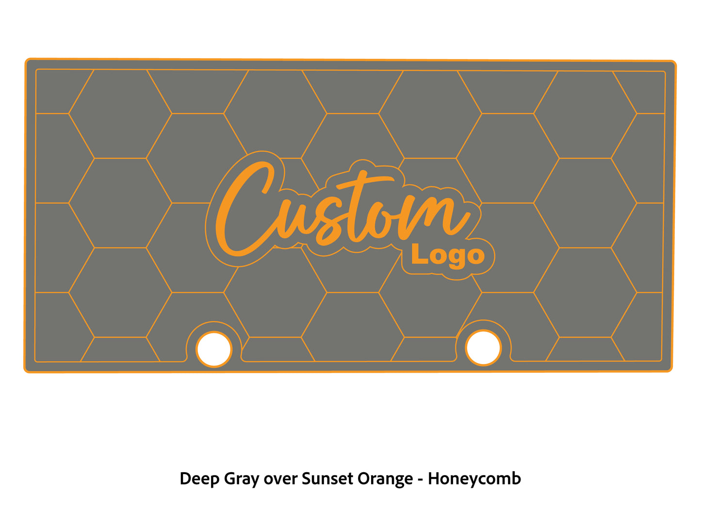 Dura-deck Ranger RT188 custom EVA foam bass boat flooring in deep gray over sunset orange honeycomb pattern