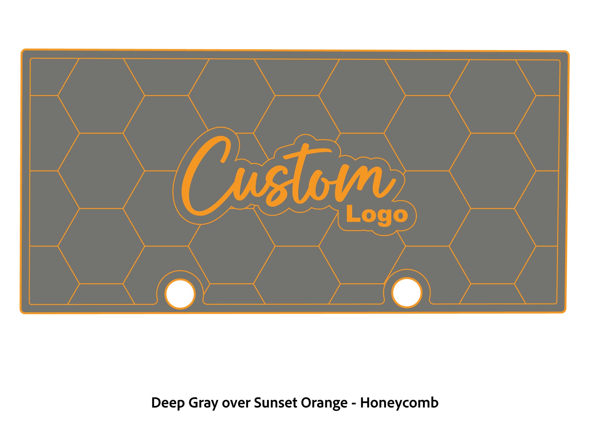 Dura-deck Ranger RT188 custom EVA foam bass boat flooring in deep gray over sunset orange honeycomb pattern