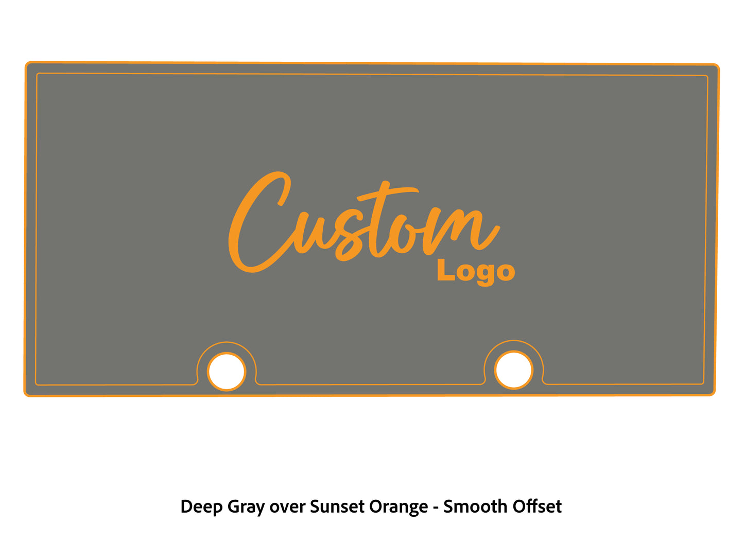 Dura-deck Ranger RT188 custom EVA foam bass boat flooring in deep gray over sunset orange smooth offset pattern