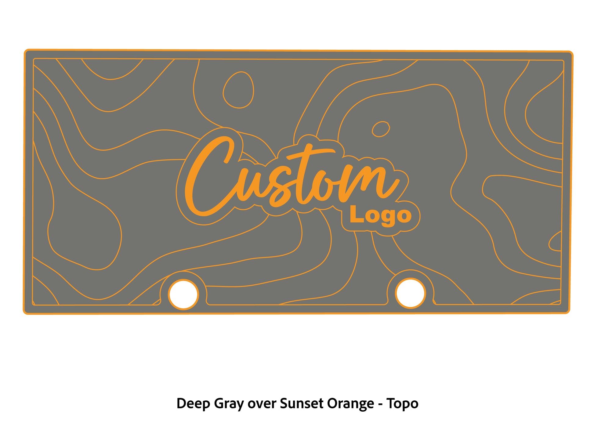 Dura-deck Ranger RT188 custom EVA foam bass boat flooring in deep gray over sunset orange topo pattern