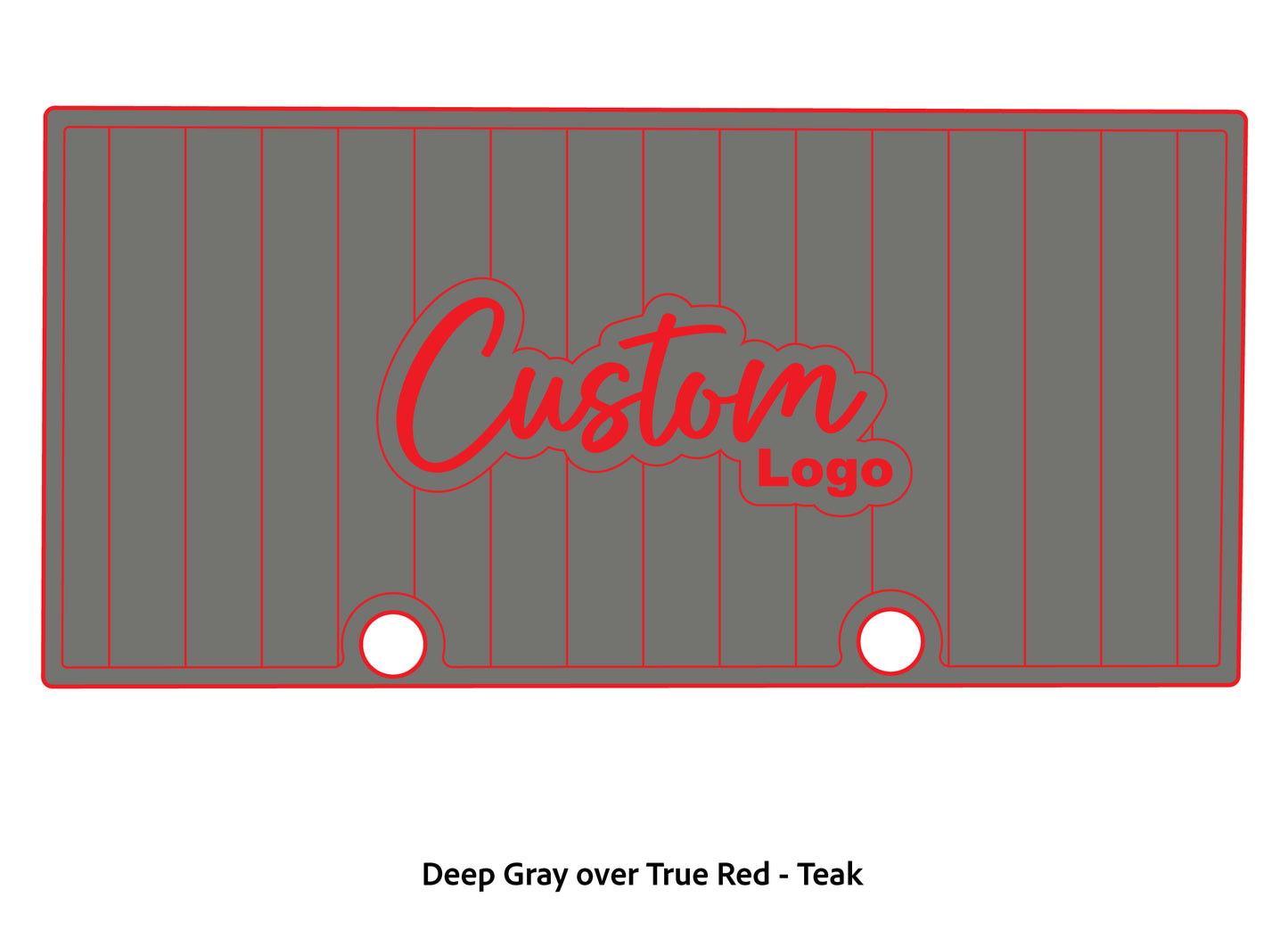 Dura-deck ranger rt 188 custom eva foam bass boat flooring in deep gray over true red teak pattern