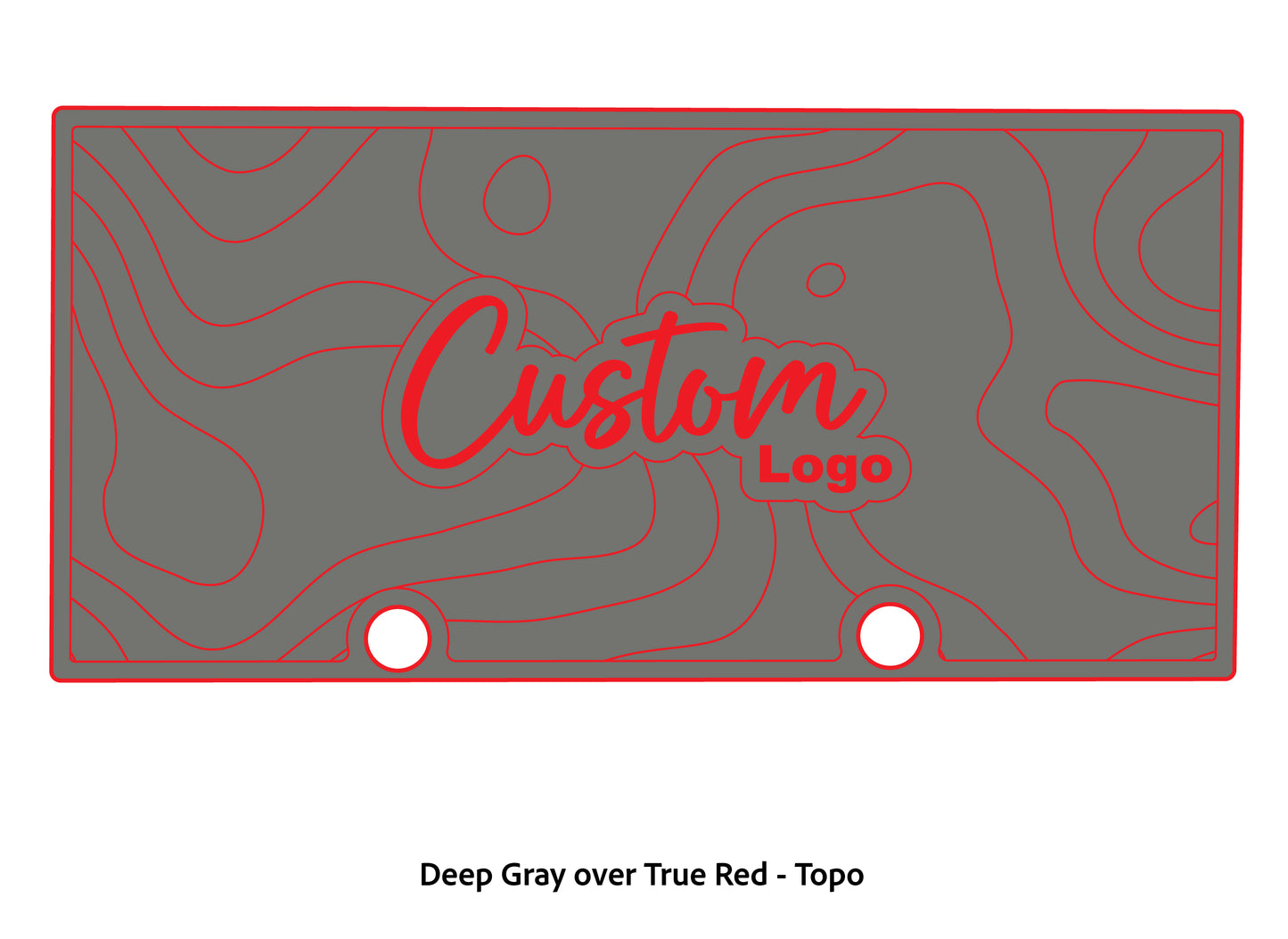 Dura-Deck Ranger RT188 custom eva foam bass boat flooring in deep gray over true red topo pattern