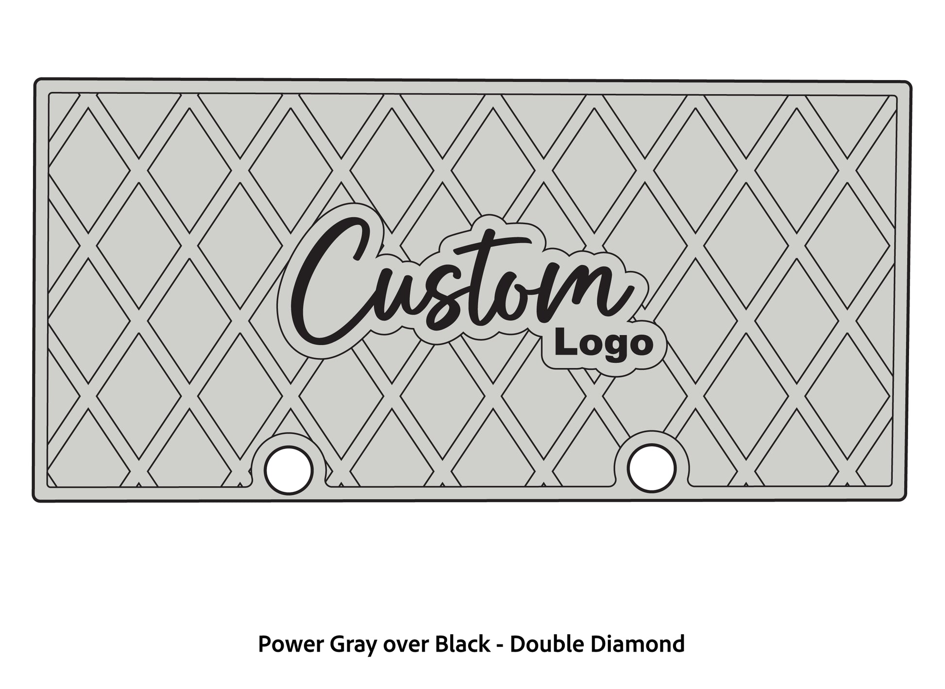 Dura-deck ranger rt 188 custom eva foam bass boat flooring in power gray over black double diamond pattern