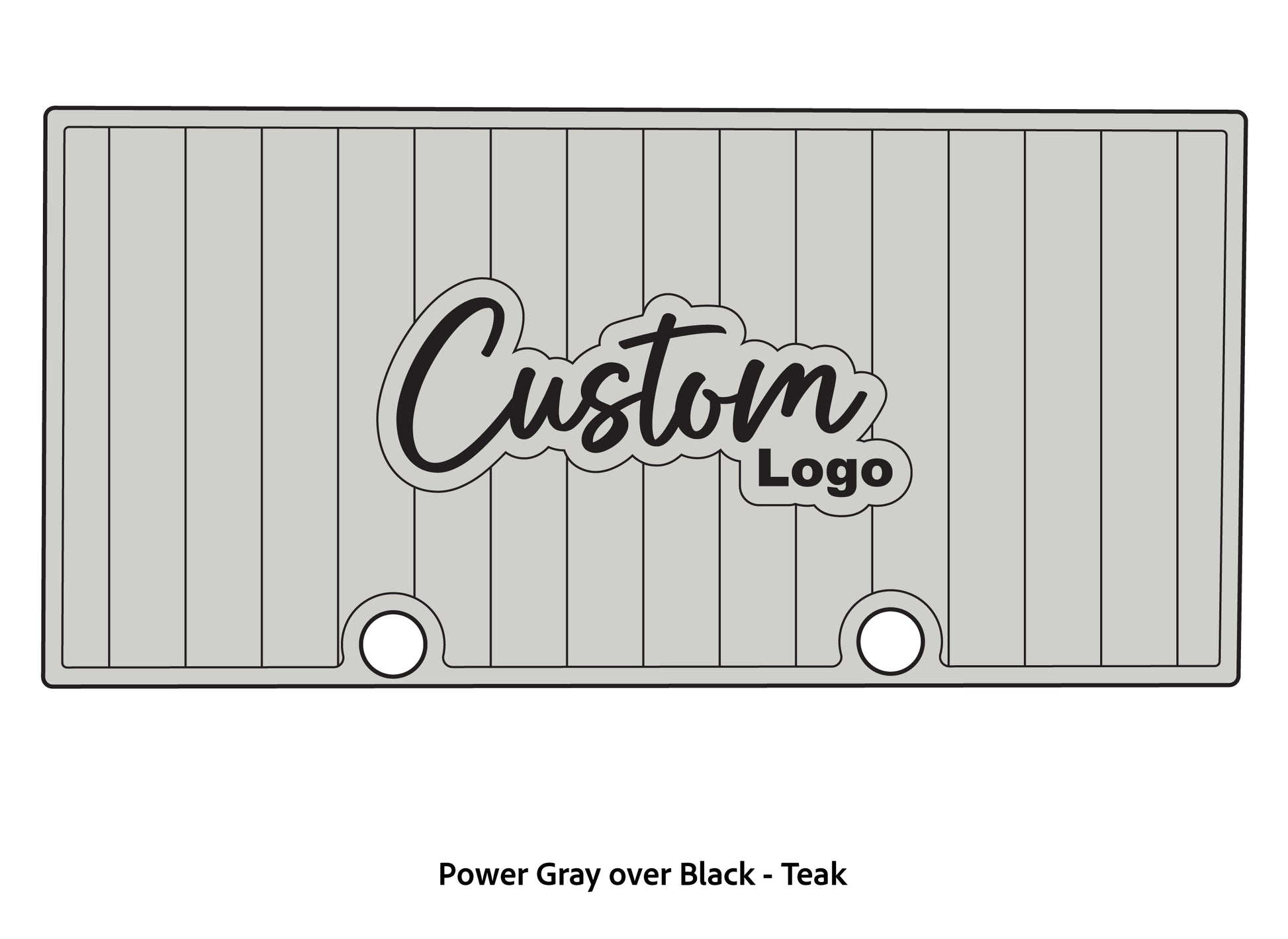 Dura-Deck ranger rt 188 custom eva foam bass boat flooring in power gray over black teak pattern