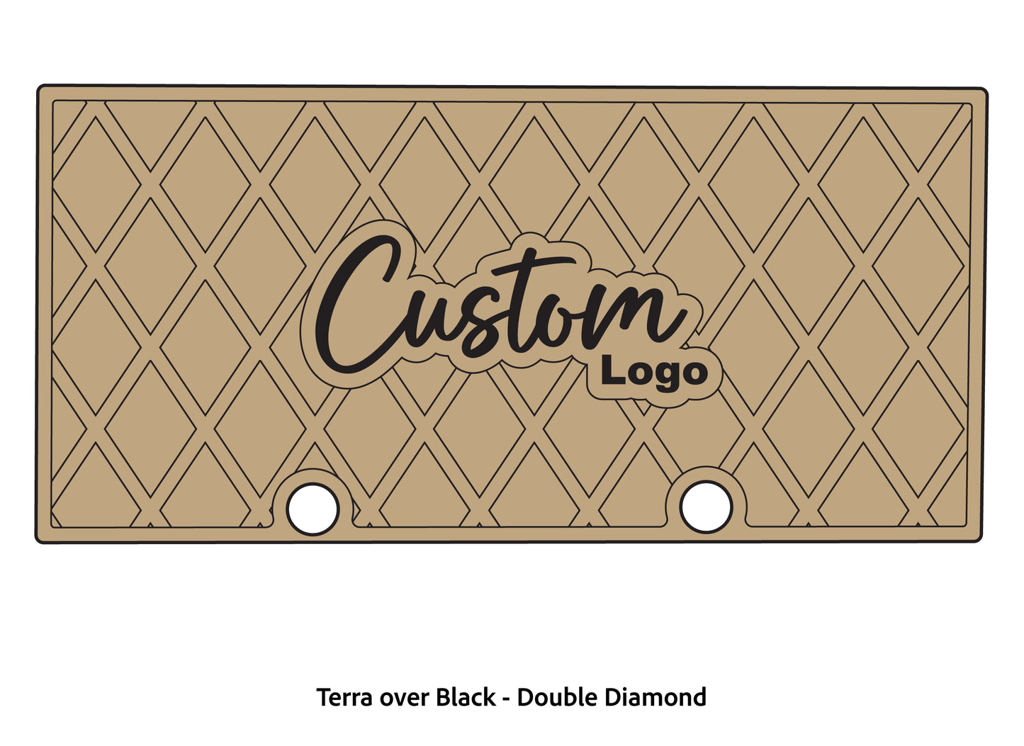 Dura-deck ranger rt 188 custom eva foam bass boat flooring in terra over black double diamond pattern