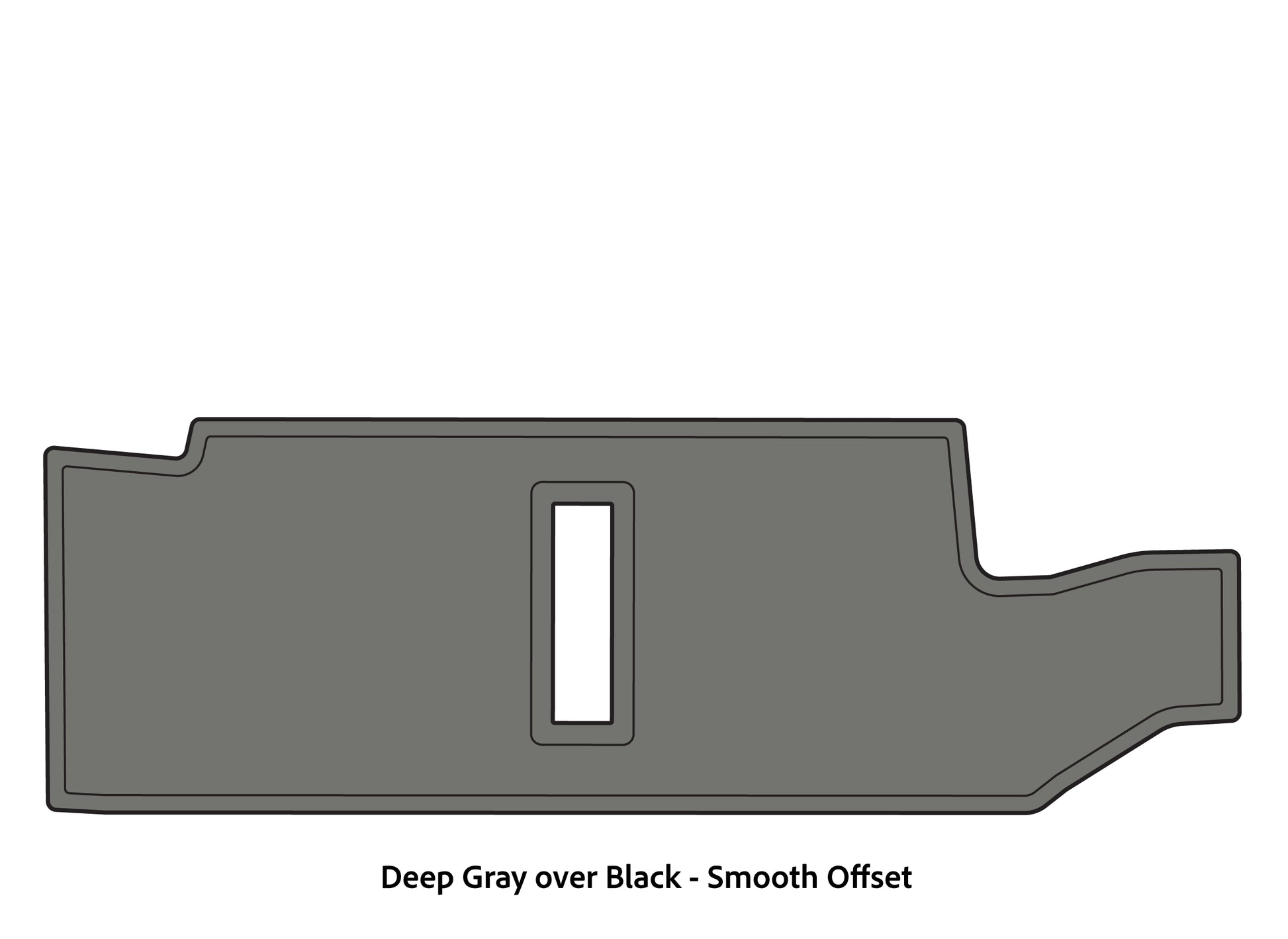Dura-Deck Bass Cat Puma sts  custom EVA foam bass boat flooring in deep gray over black smooth offset pattern