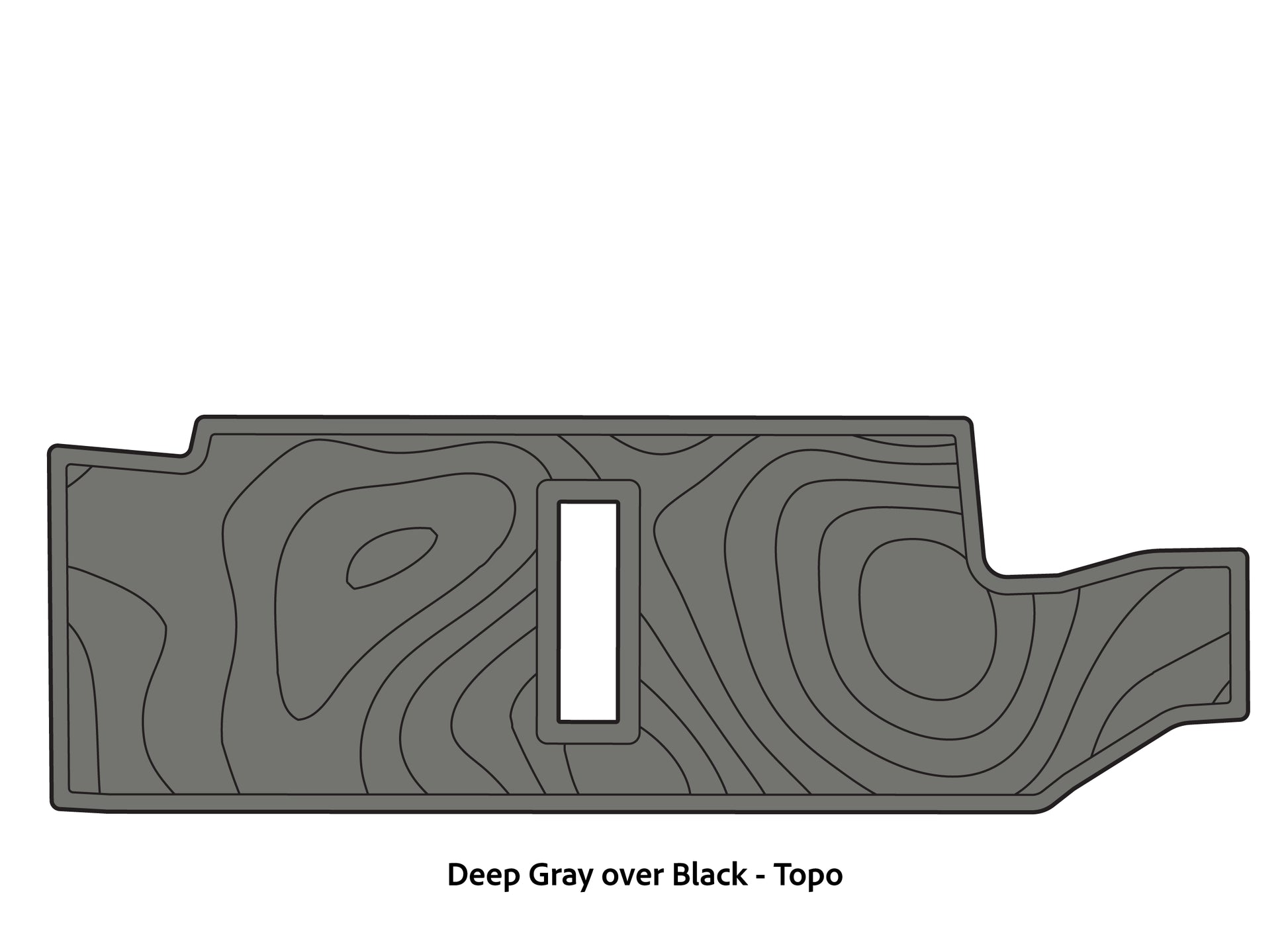 Dura-Deck Bass Cat Puma sts  custom EVA foam bass boat flooring in deep gray over black topo pattern
