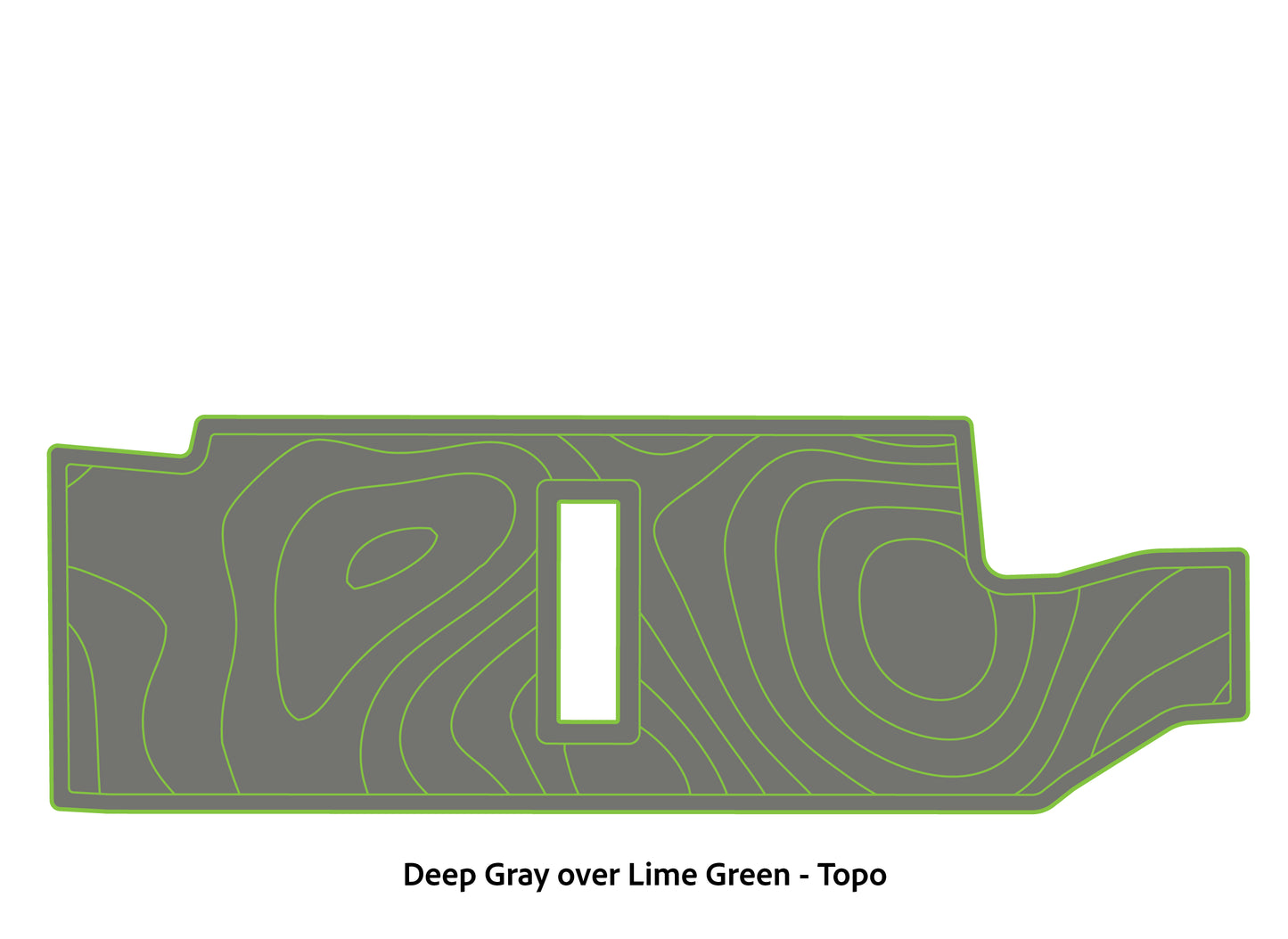 Dura-Deck Bass Cat Puma sts  custom EVA foam bass boat flooring in deep gray over lime green topo pattern
