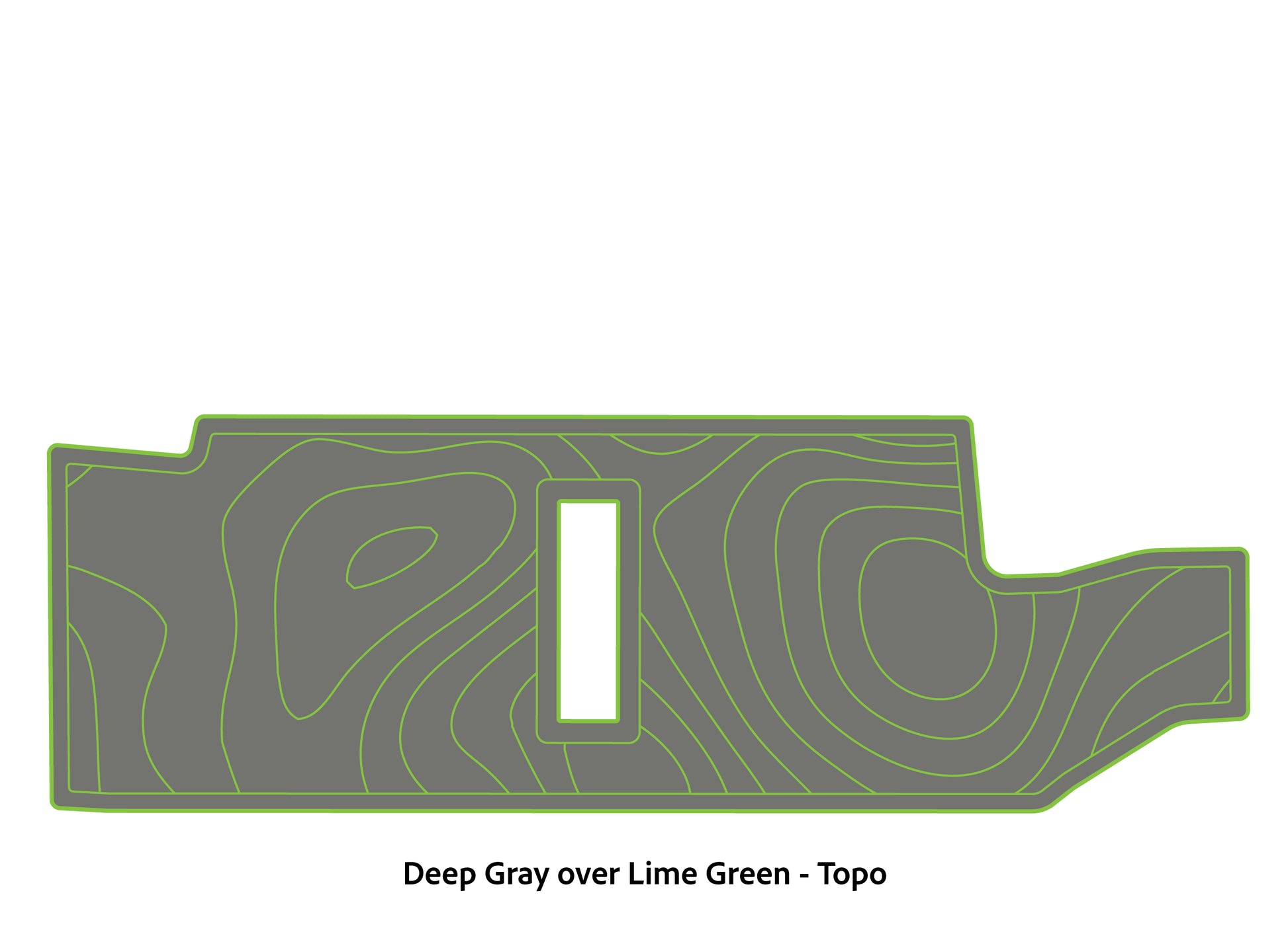 Dura-Deck Bass Cat Puma sts  custom EVA foam bass boat flooring in deep gray over lime green topo pattern