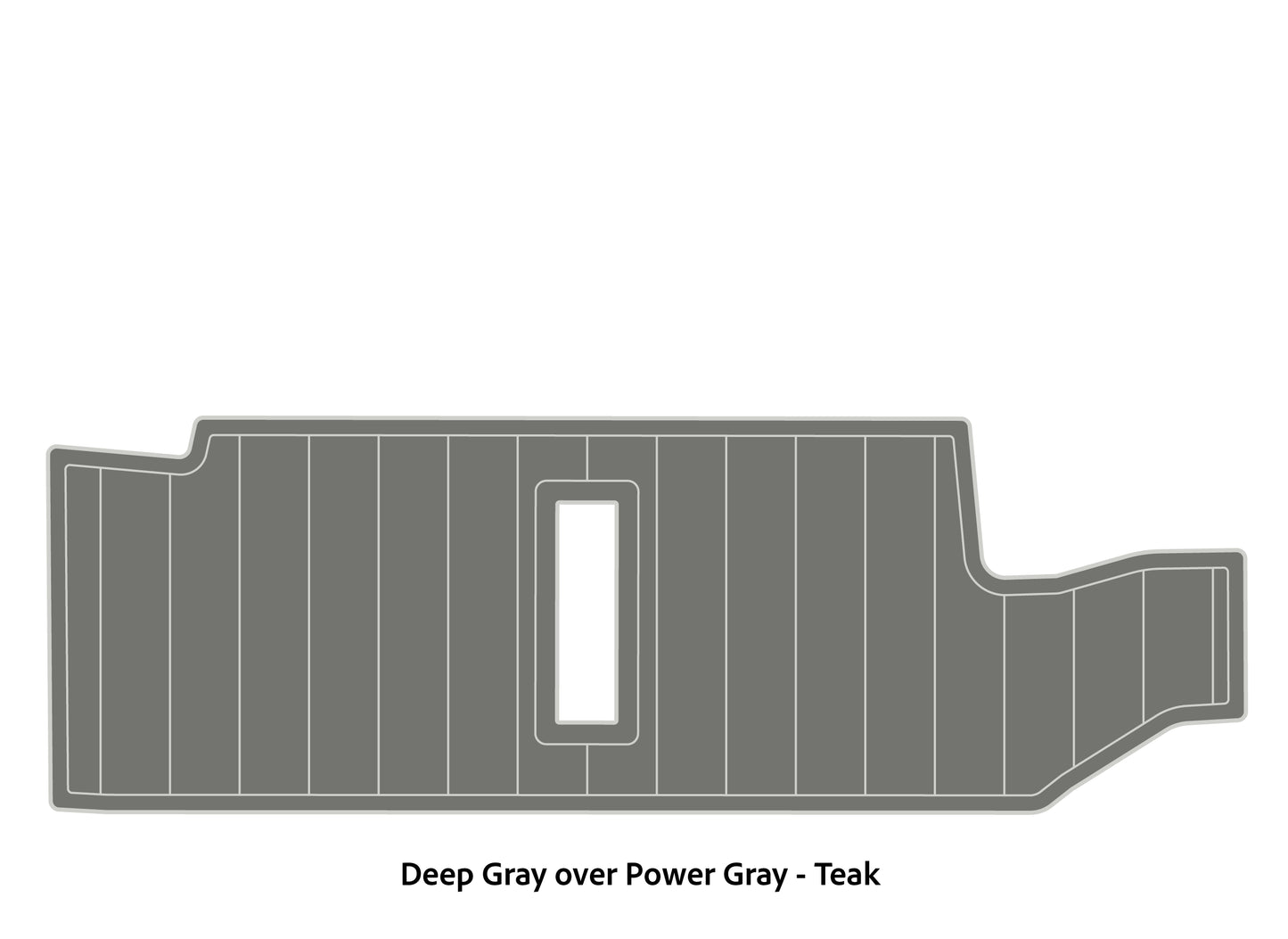 Dura-Deck Bass Cat Puma sts  custom EVA foam bass boat flooring in deep gray over power gray teak pattern