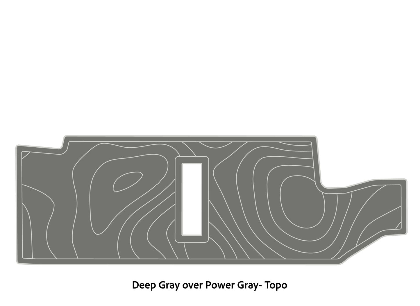 Dura-Deck Bass Cat Puma sts  custom EVA foam bass boat flooring in deep gray over power gray topo pattern