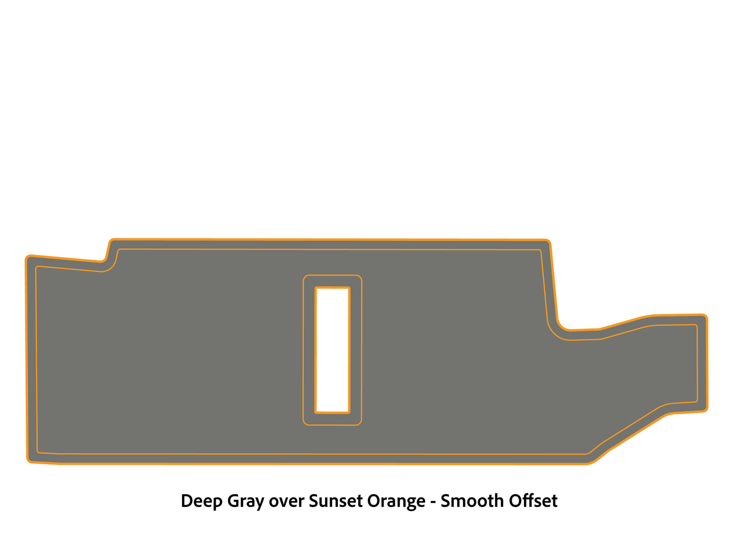 Dura-Deck Bass Cat Puma sts  custom EVA foam bass boat flooring in deep gray over sunset orange smooth offset