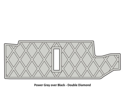 Dura-Deck Basscat Puma sts  custom EVA foam bass boat flooring in power gray over black double diamond pattern