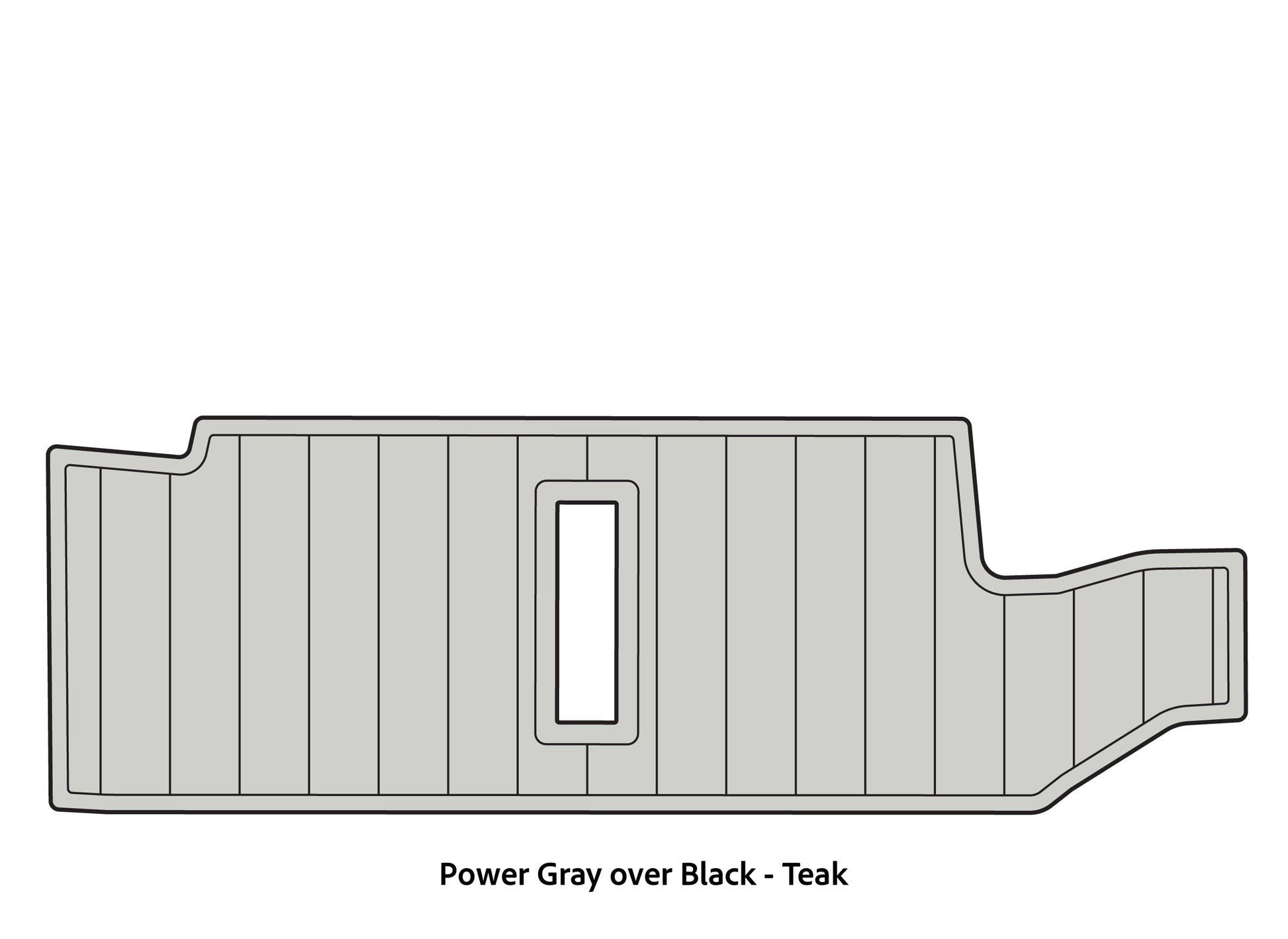 Dura-Deck Basscat Puma sts  custom EVA foam bass boat flooring in power gray over black teak pattern