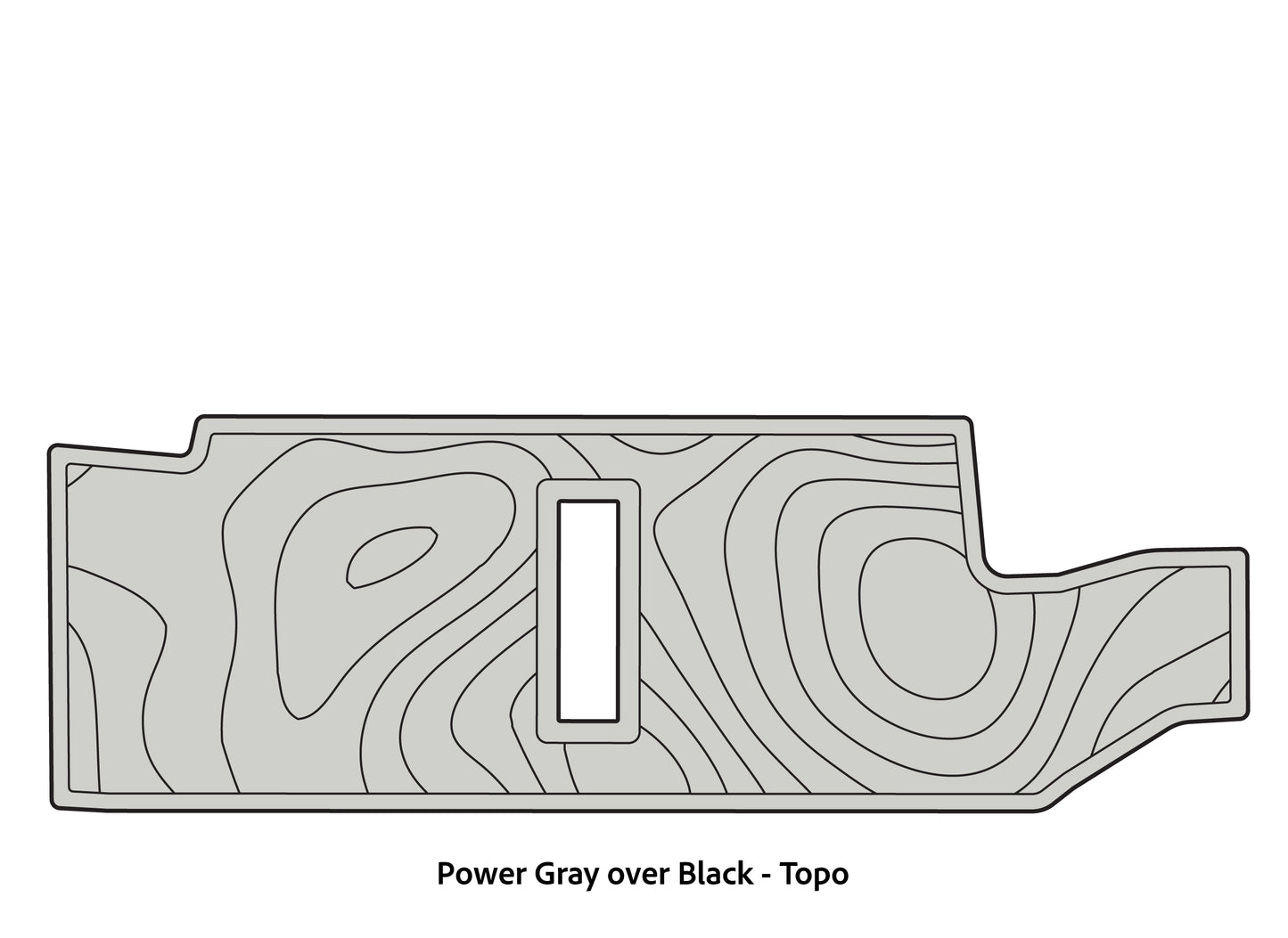 Dura-Deck Basscat Puma sts  custom EVA foam bass boat flooring in power gray over black topo pattern