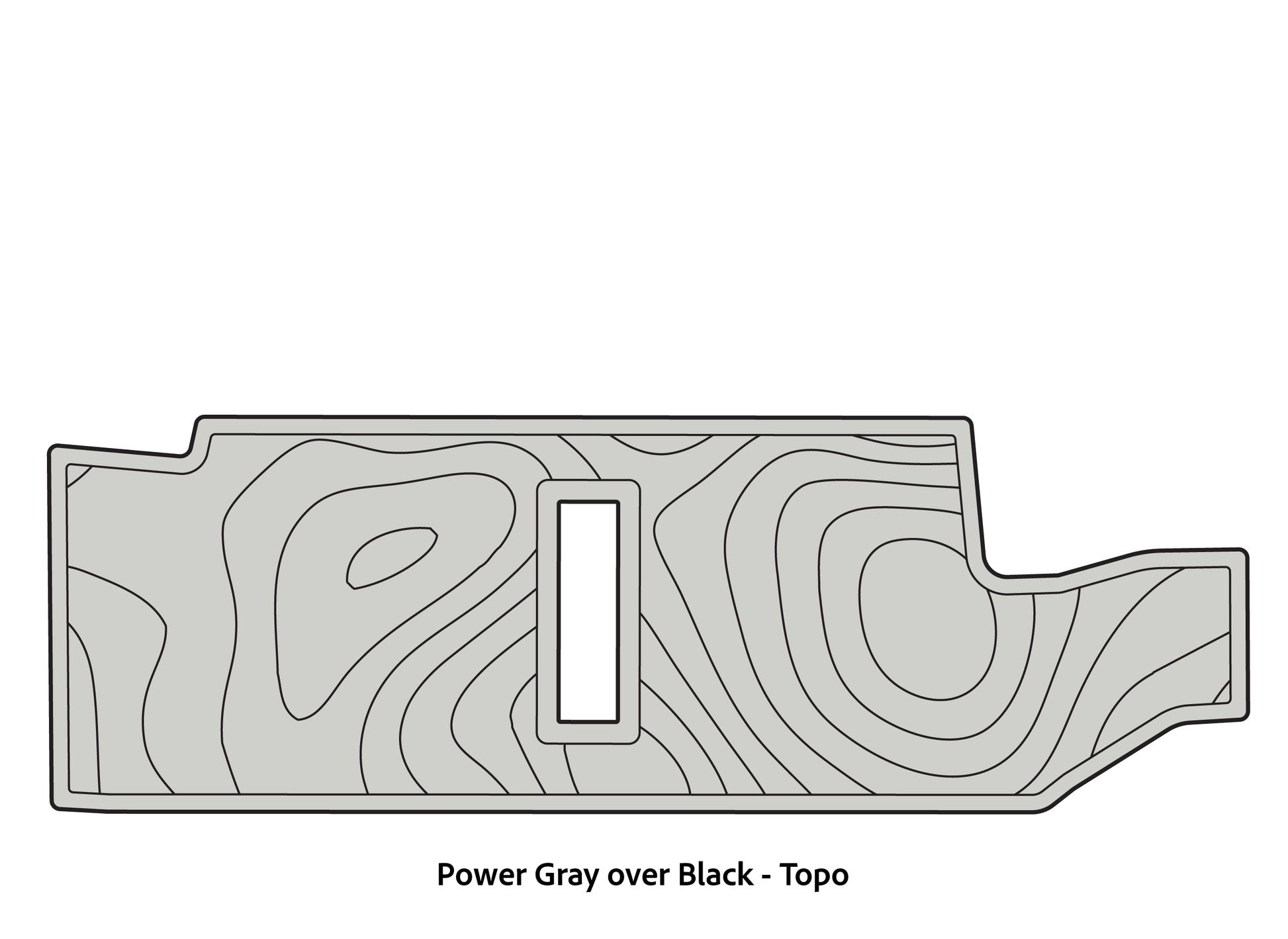 Dura-Deck Basscat Puma sts  custom EVA foam bass boat flooring in power gray over black topo pattern