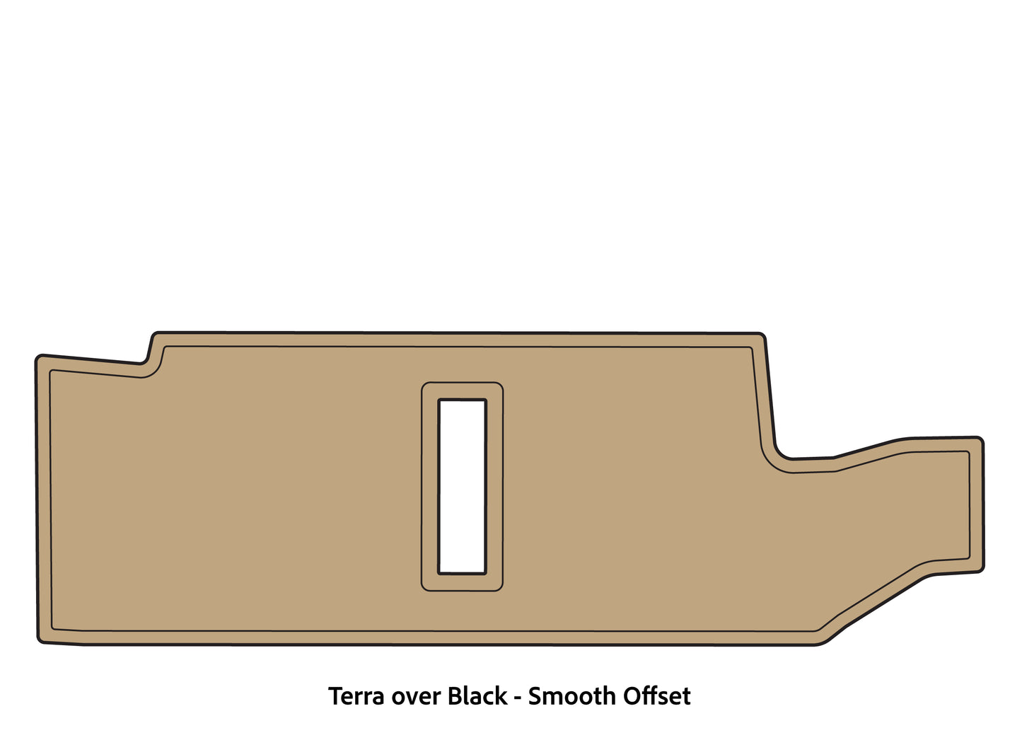 Dura-Deck Basscat Puma sts  custom EVA foam bass boat flooring in terra over black smooth offset pattern