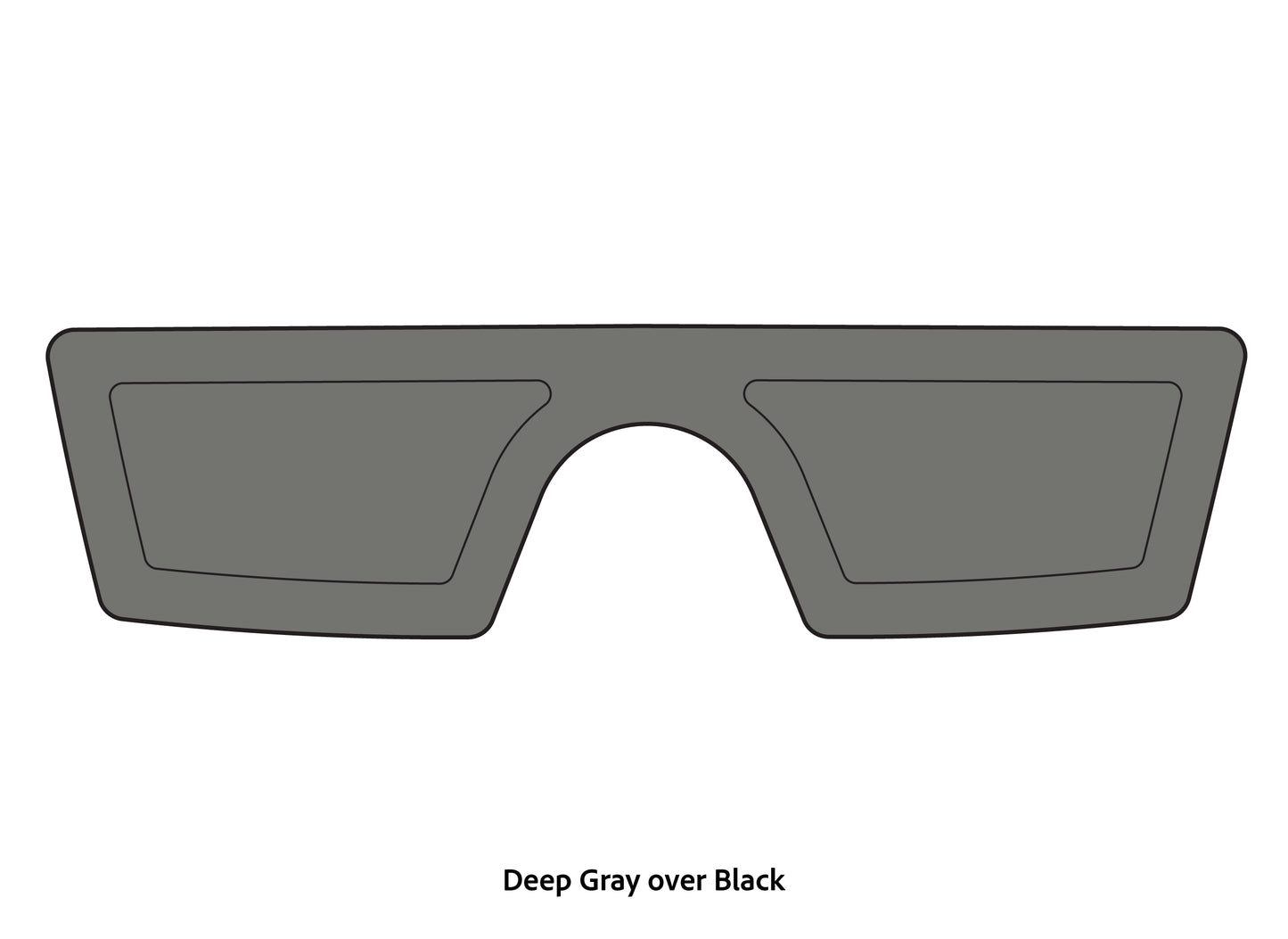 Dura-Deck splash wheel pad in deep gray over black