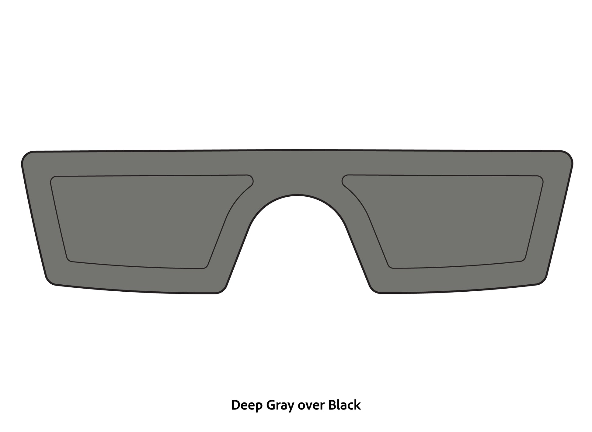 Dura-Deck splash wheel pad in deep gray over black