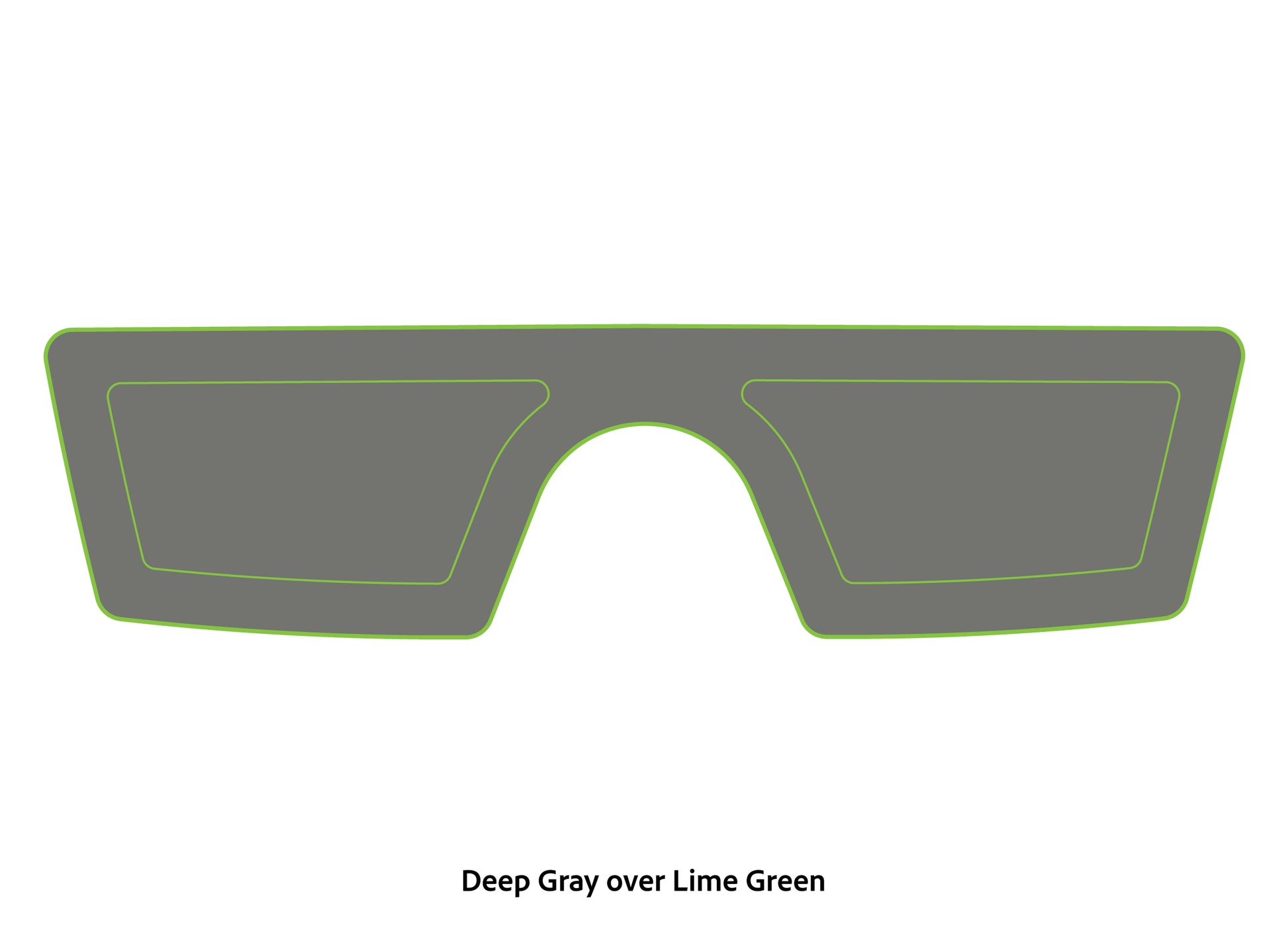 Dura-Deck Phoenix eva foam splash wheel pad in deep gray over lime green