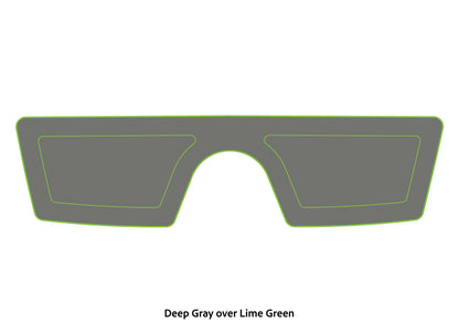 Dura-Deck Phoenix eva foam splash wheel pad in deep gray over lime green