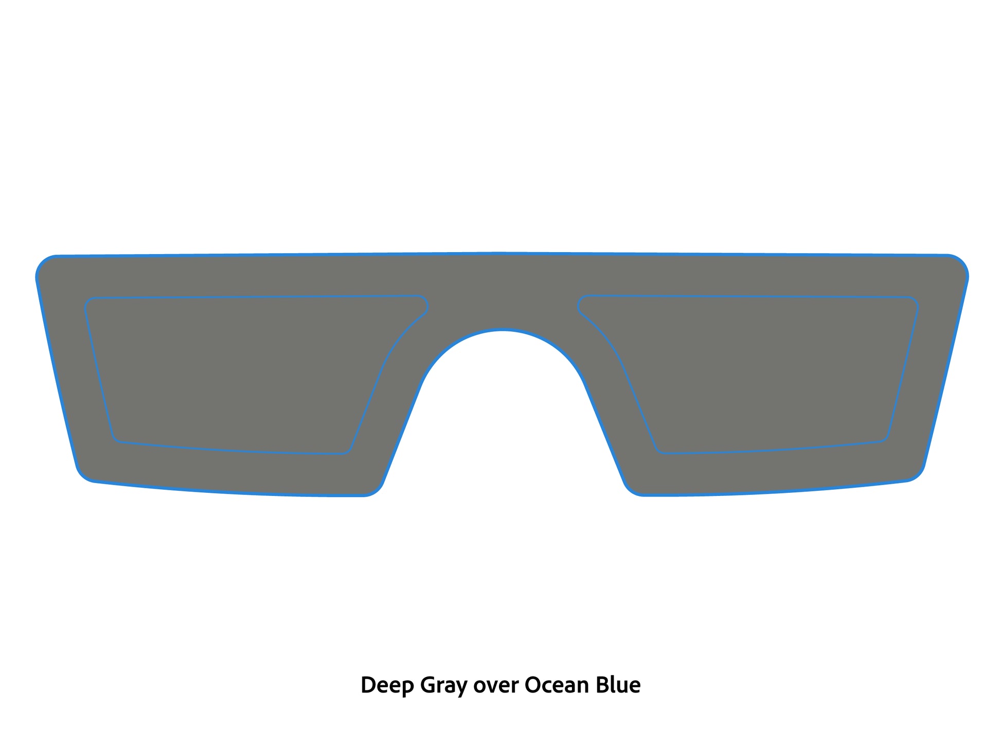 Dura-Deck Phoenix spash wheel pad in deep gray over ocean blue