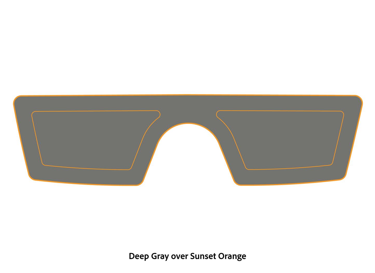 Dura-Deck Phoenix eva foam splash wheel pad deep gray over sunset orange