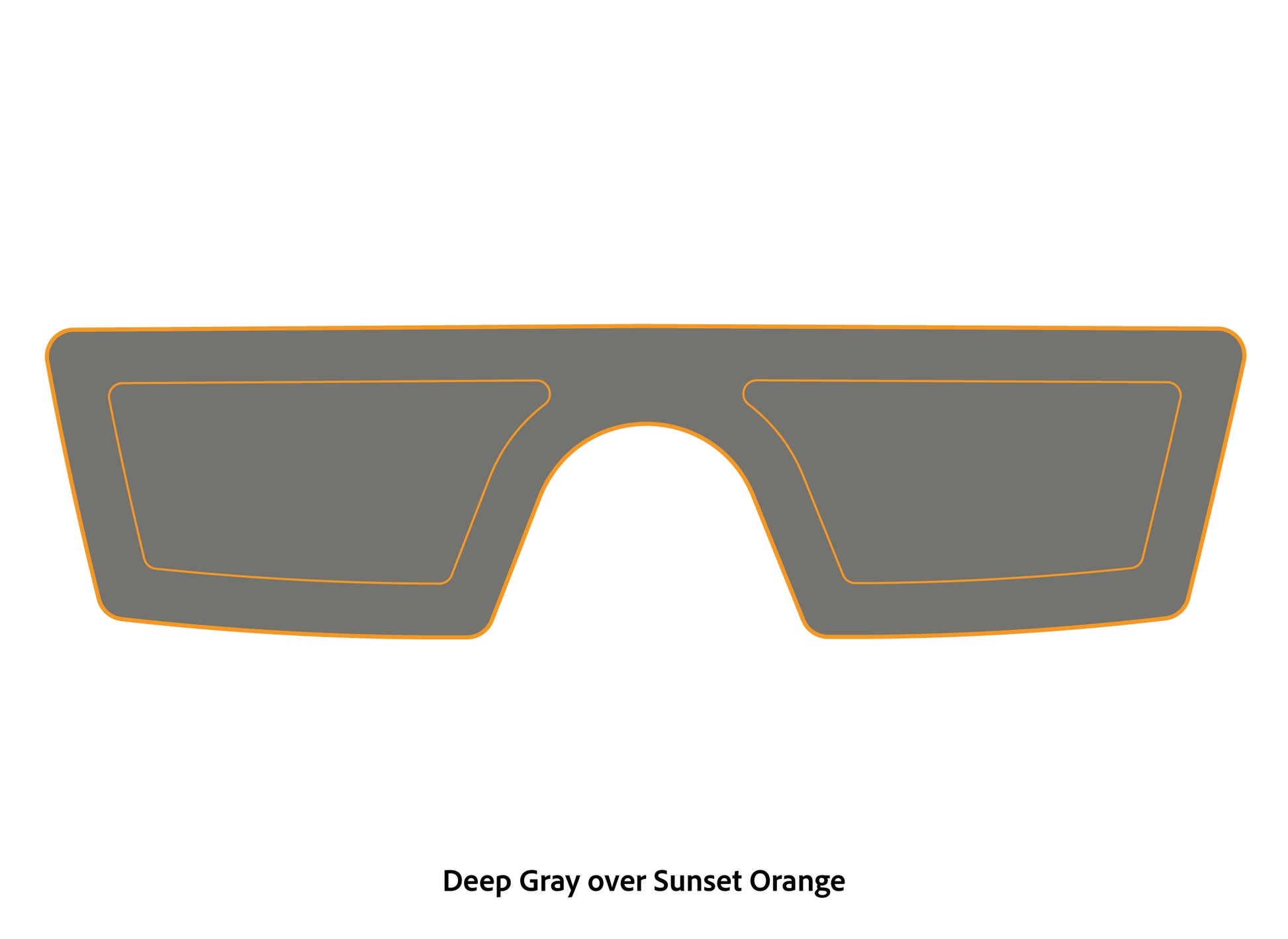 Dura-Deck Phoenix eva foam splash wheel pad deep gray over sunset orange
