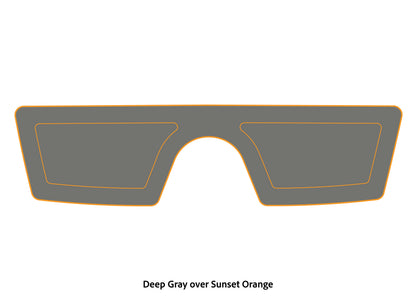 Dura-Deck Phoenix eva foam splash wheel pad deep gray over sunset orange