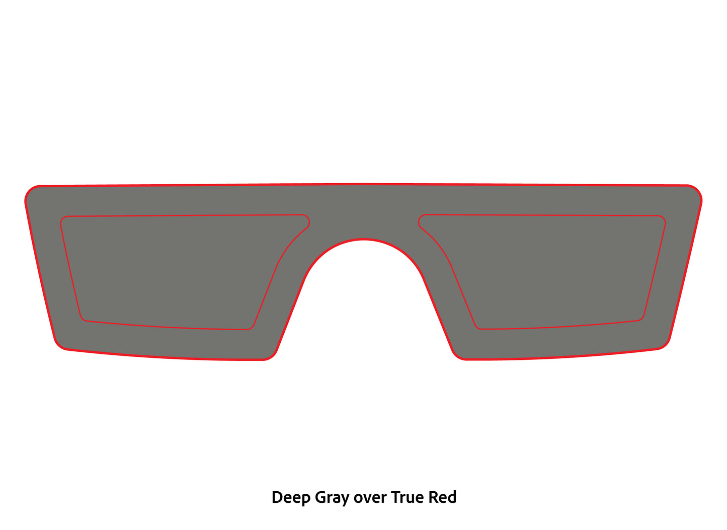 Dura-Deck Phoenix eva foam splash wheel pad deep gray over true red
