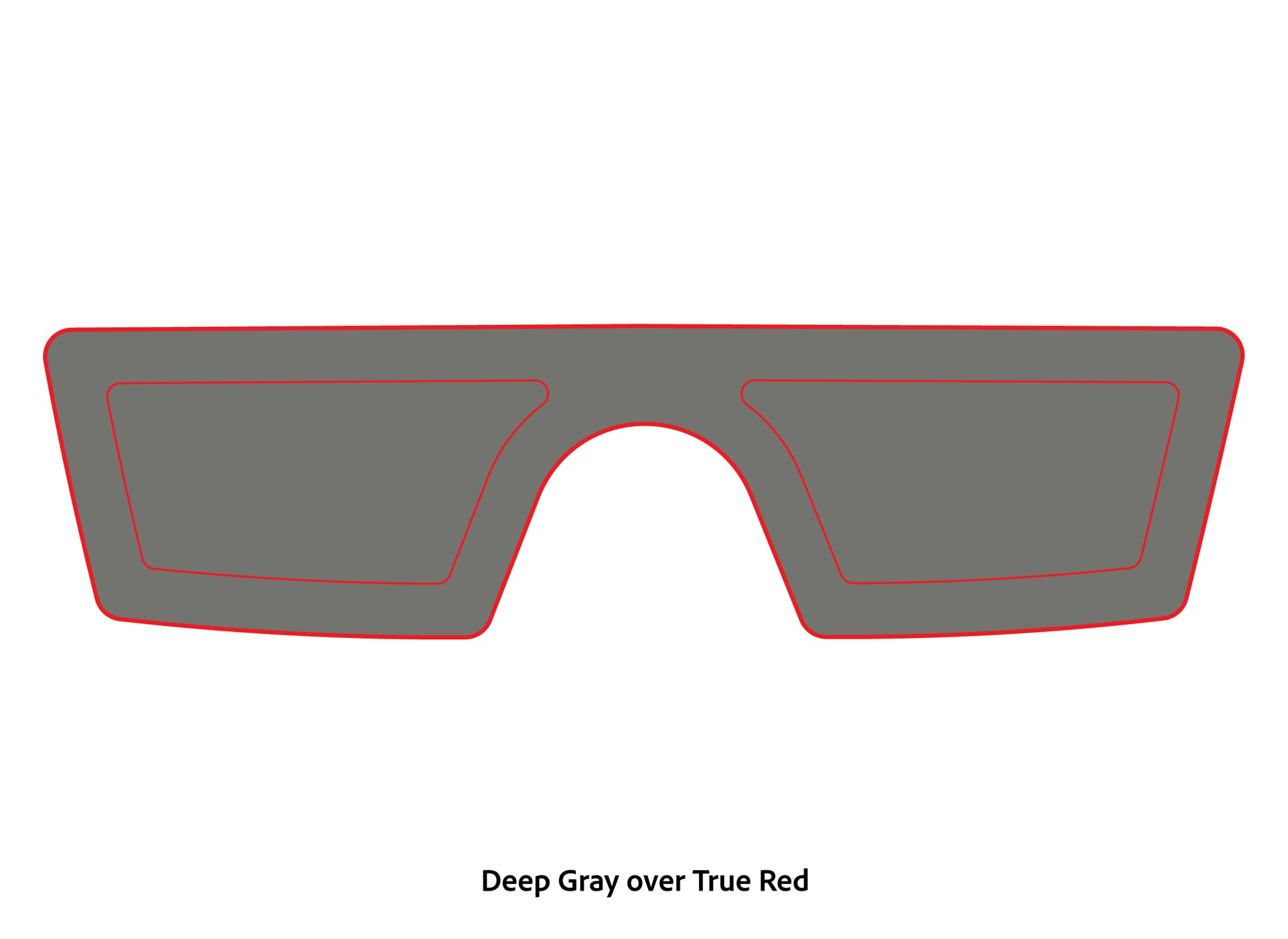 Dura-Deck Phoenix eva foam splash wheel pad deep gray over true red