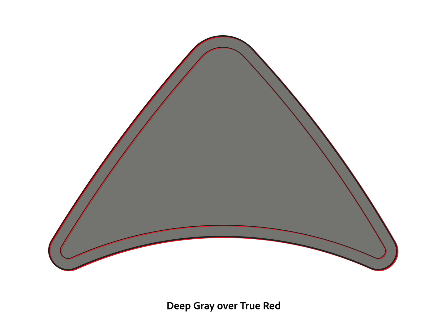Dura-Deck Ranger Z20 EVA foam bow pad in deep gray over true red
